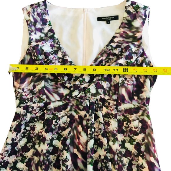 Nanette Lepore Dress Designer Cocktail V-neck Wrap Purple Pink Women’s Size 2 - Picture 9 of 15